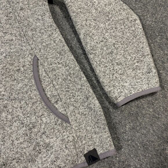 L.L. Bean Snap Sweater Fleece Pullover Womens Large Heather Gray Outdoor Hiking - Picture 2 of 16